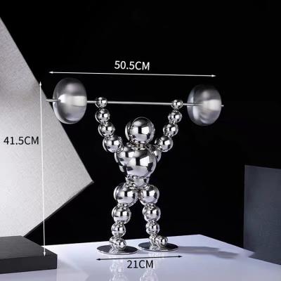 China 41.5cm Height Stainless Steel Sculpture Gymnastics Statues For Home for sale