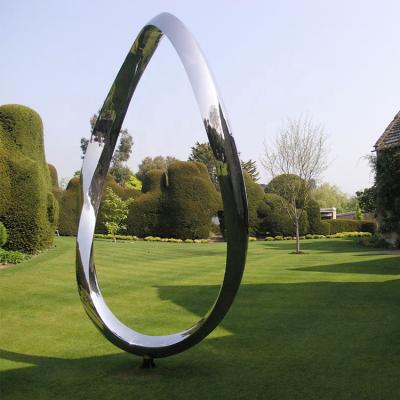 China Gnee Garden Circle Abstract Stainless Steel Sculpture Creative for sale