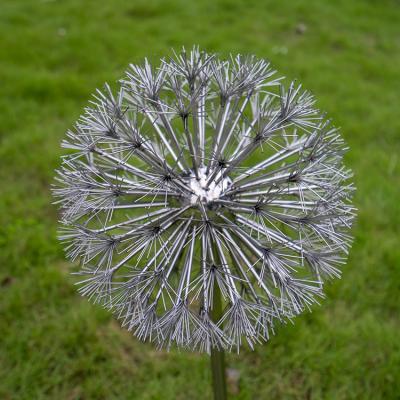 China 304 316 Stainless Steel Yard Art Electroplate Dandelion Shape For Garden for sale