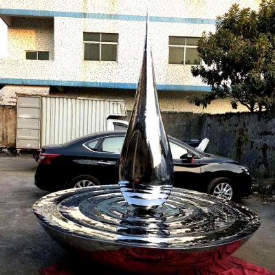 China Oval Sphere 304 Modern Stainless Steel Sculpture Outdoor Creative for sale