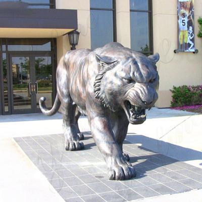 China 3m Realistic Outdoor Bronze Sculpture Aantique Bronze Tiger Statue for sale