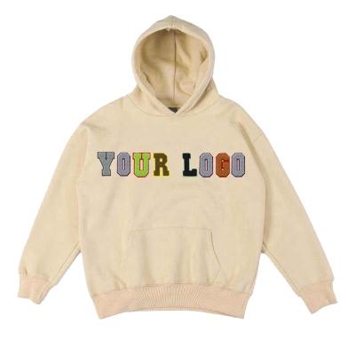 China Custom Made Hoodie Terry Heavy Thick Chenille OEM French Embroidery Anti-Wrinkle Patches for sale