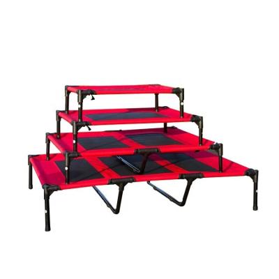 China Red 1680D Elevated Dog Cot Bed 24in Heavy Duty Raised Dog Bed for sale