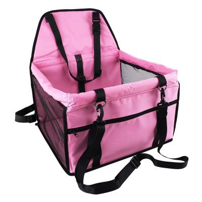 China Pink 42cm Dog Travel Car Seat BSCI Collapsible Dog Carrier Car for sale