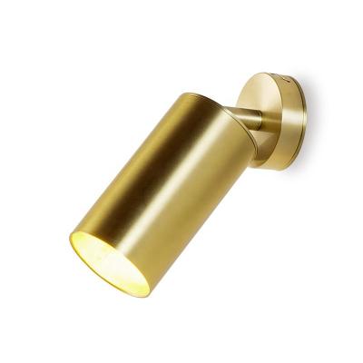 China Hot Selling Nodic Wall Gold Finish Gu10 Exterior Mounted Aluminum Housing Spot Lights Wall Lamps for sale