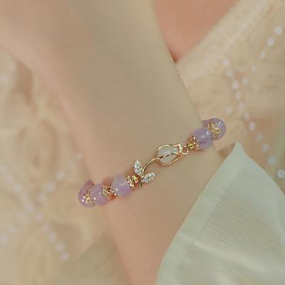 China Purple Refined Beautiful Charm Fine Jewelry Beaded Bracelet TRENDY Hot New Fashion Design for sale