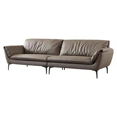 China Minimalist Most Popular Quality Guaranteed Four Seater Leather Sofa Moderno With Bed for sale