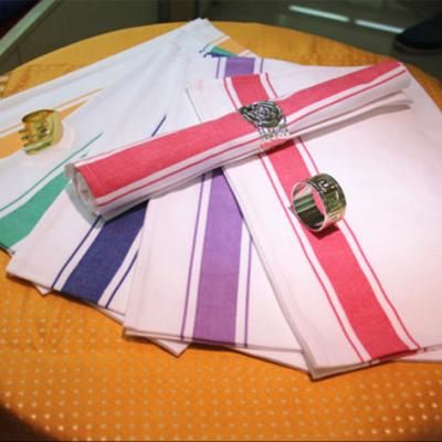 China QUICK DRY 100% Cotton Yarn Dyed Stripe Tea Towel Glass Fabric for sale