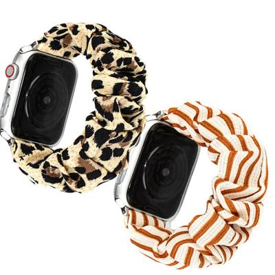 China High Quality Fabric New Product Factory Supplier Custom Band Scrunchies Girl Elastic Strap For Apple Watch for sale