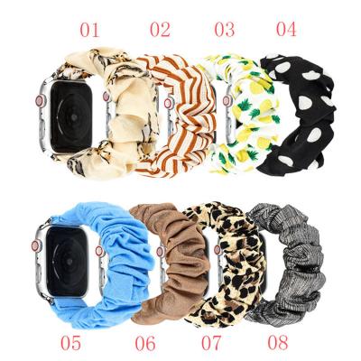 China China factory direct lightweight young scrunchies fabric easy to remove strap for apple watch for sale