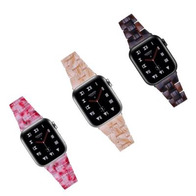 China Young Fashionable Professional Factory Luxury Color Resin Sheer Strap For Apple Watch for sale