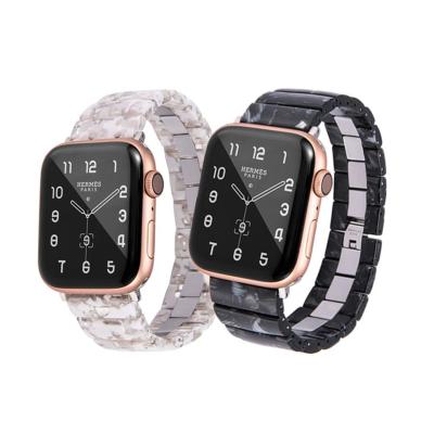 China Cheap Factory Price Sturdy Resin Strap 40/42mm Luxury Resin Band Supplier For Apple Watch for sale