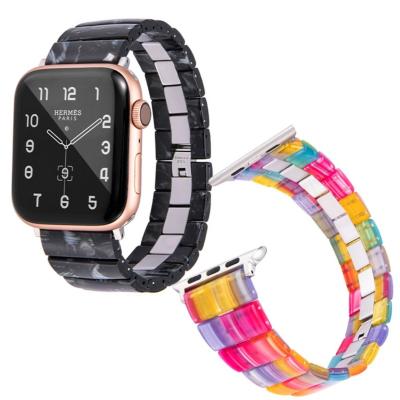 China Hot Selling Transparent Resin Personality Replacement Strap Strap Product For Apple Watch for sale