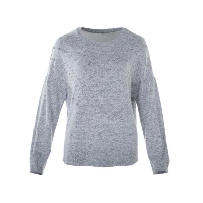 China Women Sweater Shirt Ladies Casual Knitted Anti-pilling Pullover With Soft Handfeel for sale