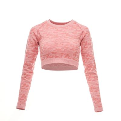 China Long Sleeve Fitness Stretch Lightweight Sustainable Soft Elastic Sport High Closure Women's Yoga Active Wear for sale