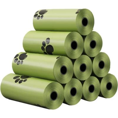 China Unscented Stored Biodegradable Leakproof Pet Waste Disposal Dog Poop Compostable Waste Bags for sale