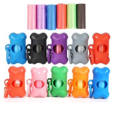 China Wholesale Bone Stored Form Plastic Doggie Waste Bag Holder Dog Poop Bags for sale