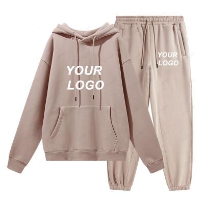 China Wholesale High Quality QUICK DRY Casual Sweatsuit Men's Cotton Fleece Sportswear Set Winter Unisex Running Sweatpants And Hoodie Set for sale