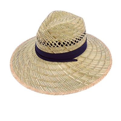 China 2020 Summer Sun Hat Striped Men's Beach Travel Outdoor Fishing Hat Men's Korean Lifeguard Straw Hat for sale