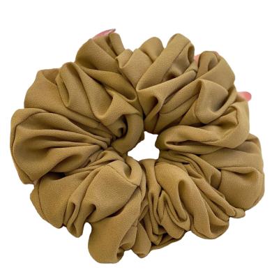 China Fashion Pearl Chiffon Headband Solid Color Headdress Malaysian Simple Low Large Intestine Hairpin for sale