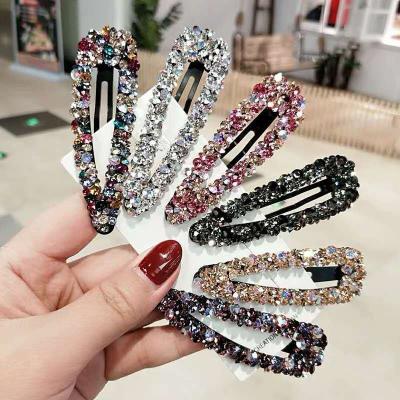 China Wholesale fashion BB hairpin hairpin diamond headdress hair clips point drill pure handmade fashionable crystal clip hairpin accessories for sale