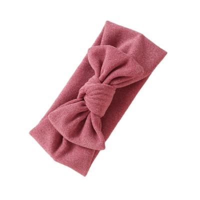 China Children's headband high-end imitation bowknot baby headband fashion and winter baby cashmere bows for sale