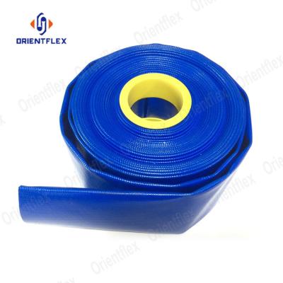 China High Quality Water Pump High Reinforce Industrial One Stage Extrusion Irrigation Water Layflat PVC Discharge Hose for sale