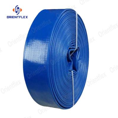 China Soft Flexible Water Pump PVC Sprinkler and Irrigation Hose Reinforced Discharge Agricultural Water Environmental Layflat Irrigation Hose for sale