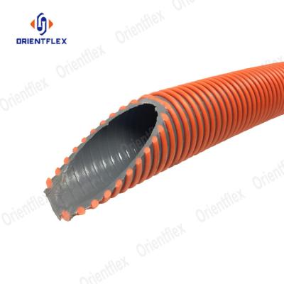 China Conveying Various Powdery Particles And Liquids Customized Wear Resistant Flexible PVC Sand Suction Hose With PVC Springs For Sand Abrasive Dust for sale