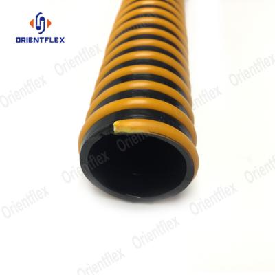 China Conveying Various Powder Particles And Liquids High Pressure Resistant To Abrasion Resistant Flexible PVC Corrugated Helix Grit Suction Hose Hoses for sale