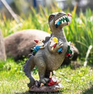 China Outdoor Garden Art Deco Dinosaur and Elf Statue Garden Decoration for sale