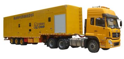 China High Voltage Mobile Power Plant , 1200kw 6300V Diesel Truck Generator For Nuclear Power Station for sale