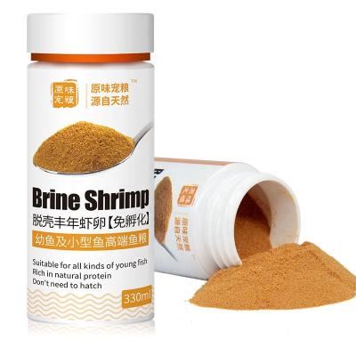 China Viable Decapsulated Brine Tropical Fish Shrimp Eggs Small Fish Opening Hikari Fish Food for sale