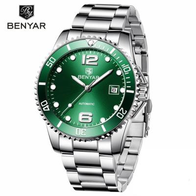 China New mens brand watches automatic top luxury waterproof relojes business 3Bar date BENYAR 5152 heavy duty benyar automatic watch for sale