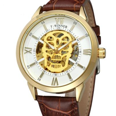 China 2020 Hot Selling Automatic Power Reserve China Factory reloj hombre skull T-winner Wrist Watch Men Watch Skeleton Man for sale