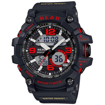 China Fashion Waterproof Military Dual Time Display Watch Led Men Digital Sport Watch for sale