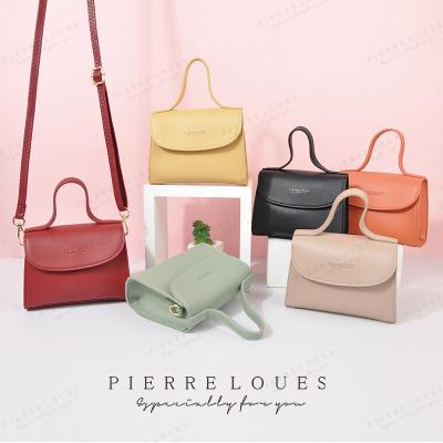 China Fashion Pierre Loues 2021 New Mini Handbags Cosmetic Bag Women High Quality PU Women Cross - Body Bag Simple Handbag For Ladies for sale