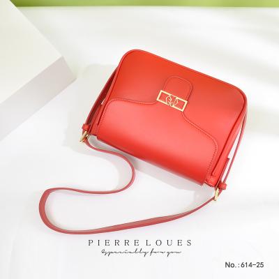 China Fashion Pierre Loues Lux Women Messenger Bag 2021 Design New Hot Selling Messenger Bag High Quality PU Leather Women's Cross-Body Bag for sale