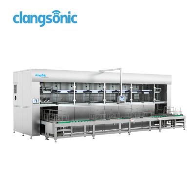 China Factory Industrial Supersonic Automatic Ultrasonic Cleaning Device Full Automatic Ultrasonic Cleaning Line For Bottle Production Line for sale