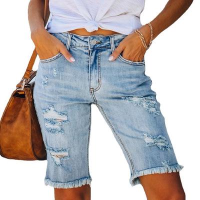 China Breathable jeans pants for women women jeans 2021 short jeans for women for sale