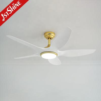 China 1stshine OEM Color Dimmable LED Light Ceiling Fan 5 Blades DC Motor and Remote Control for sale