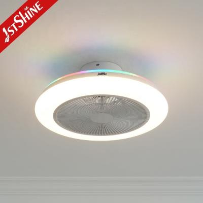 China Home Office 20-inch LED Ceiling Fan with Remote and RGB Multi-colored Light Hidden Blades for sale