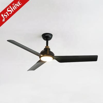 China ETL Certificate 1stshine LED Ceiling Fan in Black Color with Remote Metal ABS Material for sale