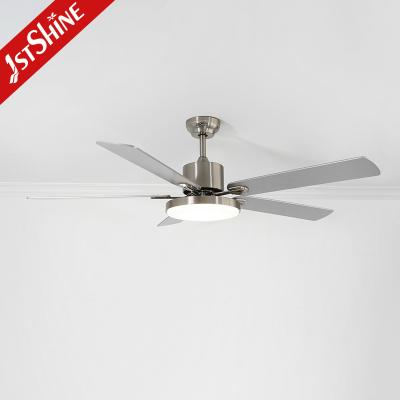 China Smart Home 58 Inch Ceiling Fan with 5 MDF Blades and Remote Control 3 Color LED Light for sale