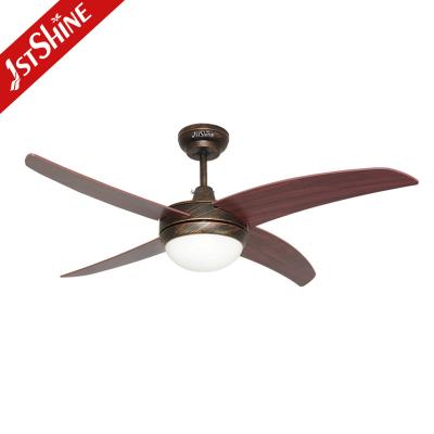 China 1stshine Natural Wind 4 MDF Blades LED Ceiling Fan with Light and Remote Modern Design for sale