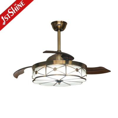 China 1stshine Foldable Ceiling Fan with Lights Custom Decorative Lighting and 10-Year Motor for sale