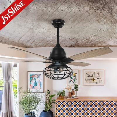 China Black 220V Indoor Lighting Ceiling Fan with 5 Speed DC Motor and Traditional Design for sale