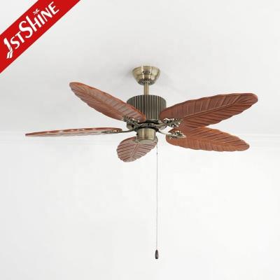 China 1stshine Ceiling Fan Household with Solid Wood Blades and 3 Speed Pull Chain Control for sale