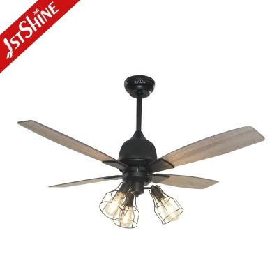 China Pure Copper DC Motor LED Ceiling Fan with Thin Wood Blades and 220V Low Watt Lighting for sale