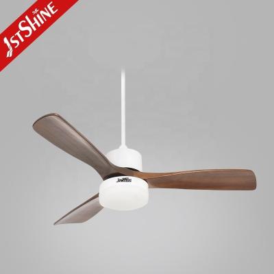 China 1stshine 220V DC Ceiling Fan with 5 Speeds Remote Control and Natural Solid Wood Leaf for sale